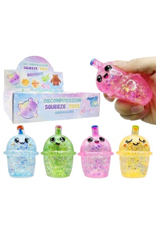 Boba Glittery Maltose Thick Putty Filled Squishy