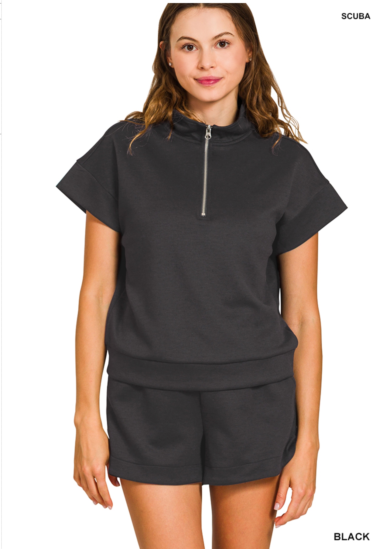 Zip Top Shorts Set