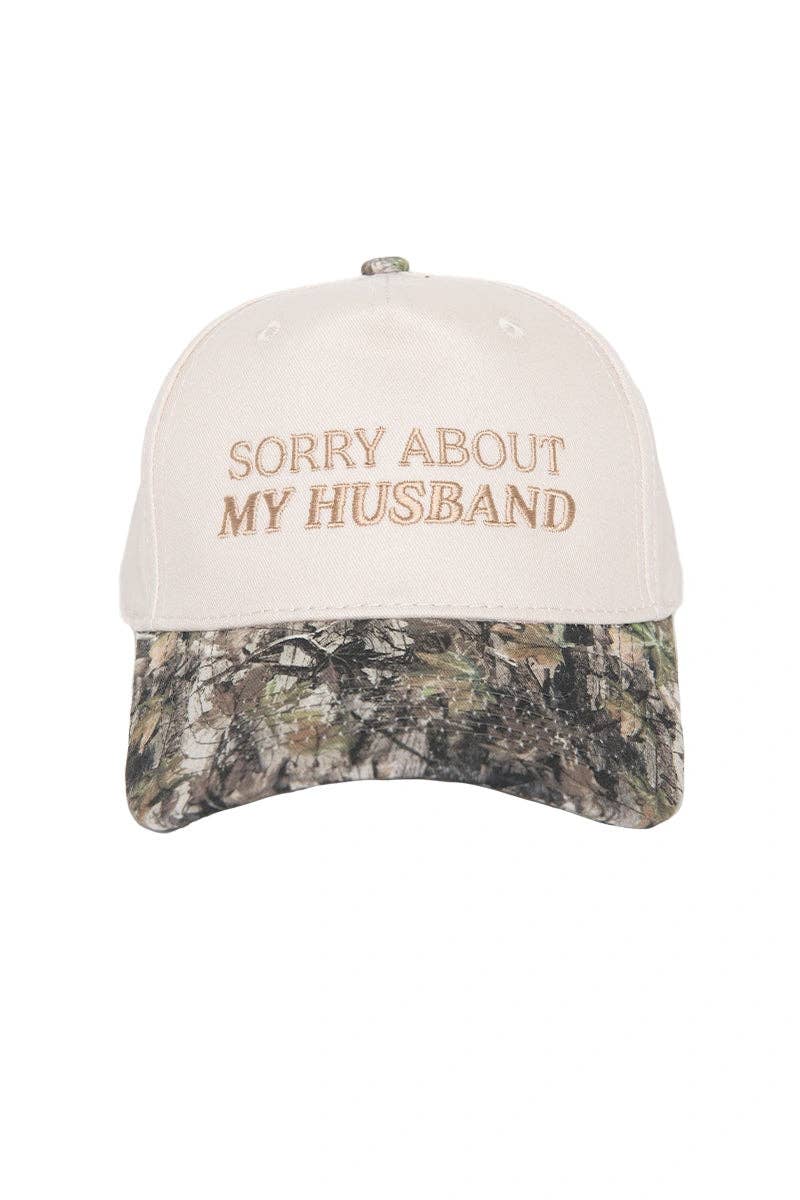 Preorder-Sorry About My Husband Two-Toned Trucker Hats