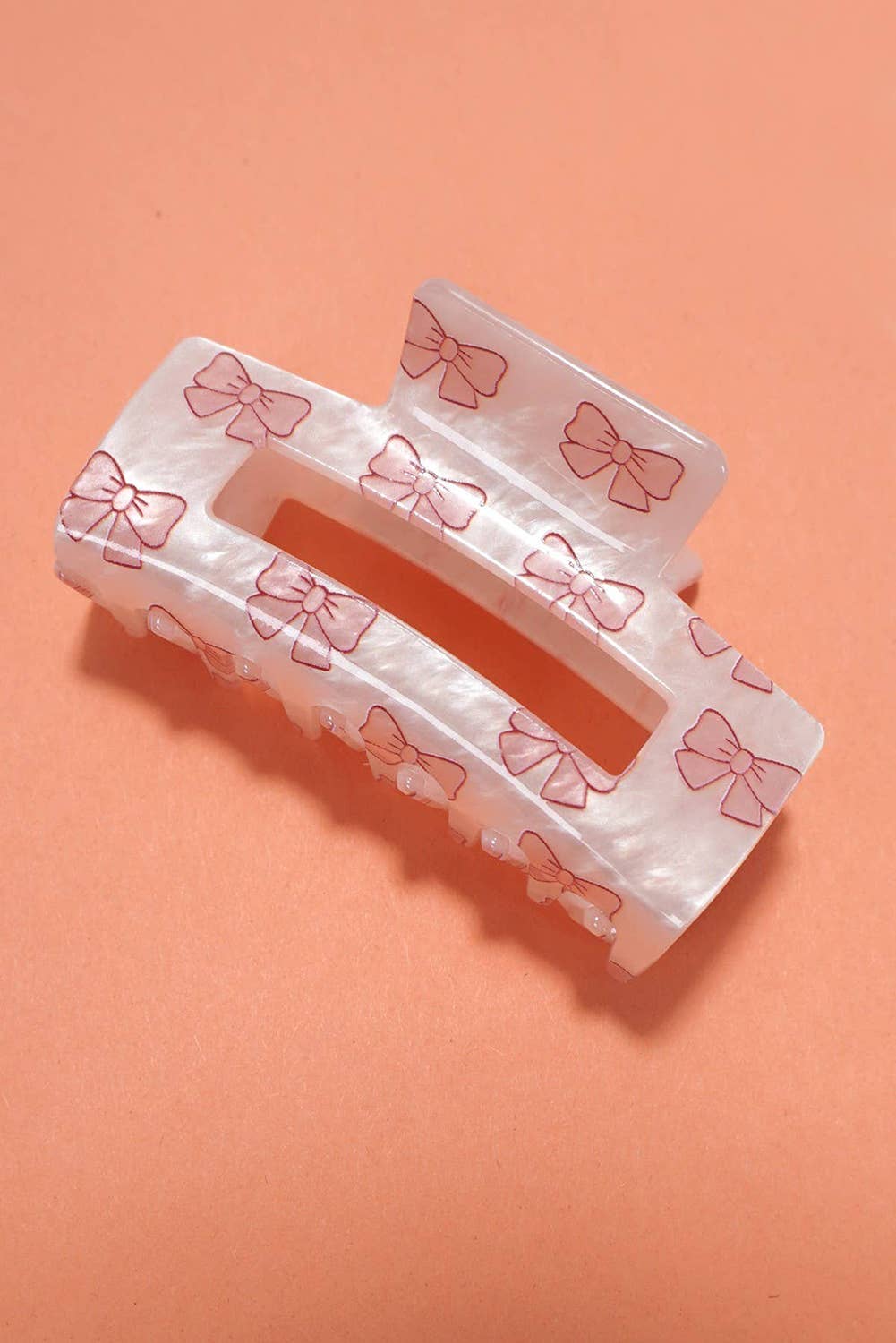 Valentine's Day Gifts Bow Knot Print Square Hair Claw