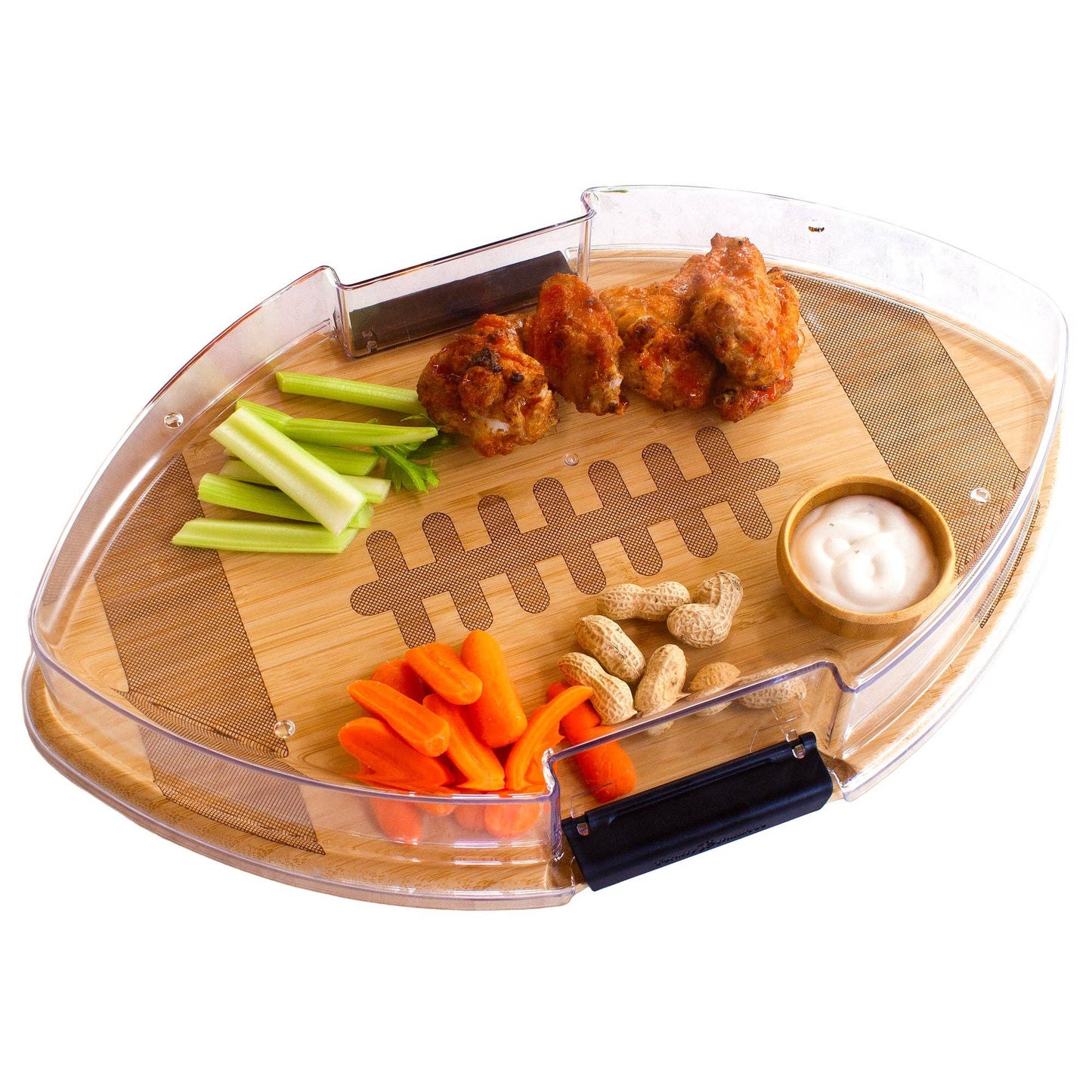 Flip, Serve & Store® Football Charcuterie Board with Lid