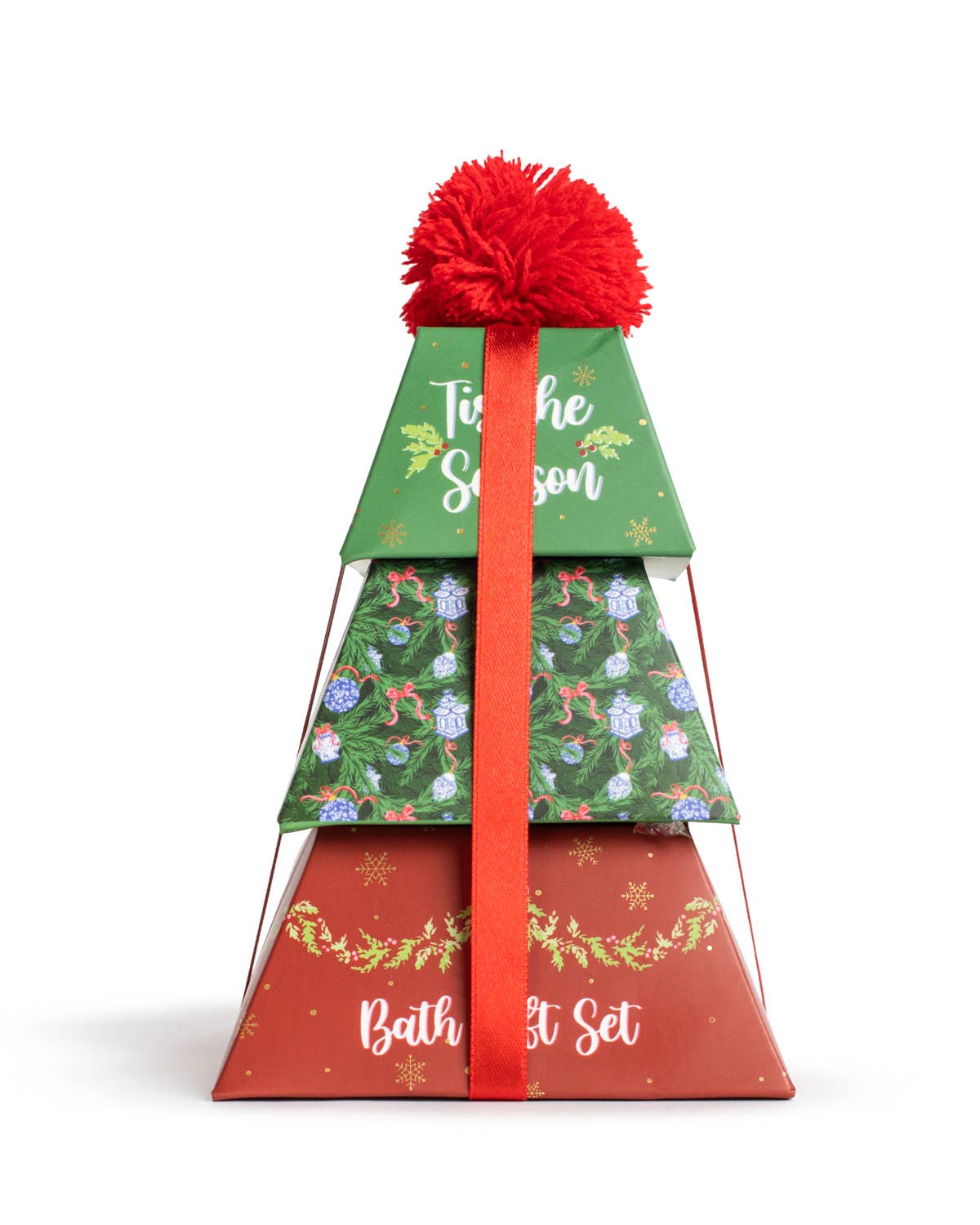 Tis the Season Bath Gift Set   Winter Wishes Scented     Green/Multi   4x7x4