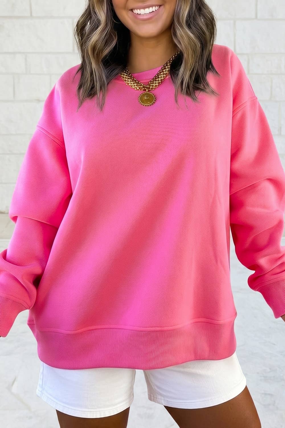 BE YOURSELF Slogan Print Oversized Pullover Sweatshirt
