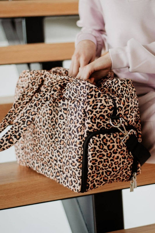Brown Leopard Wholesale Overnight Bag