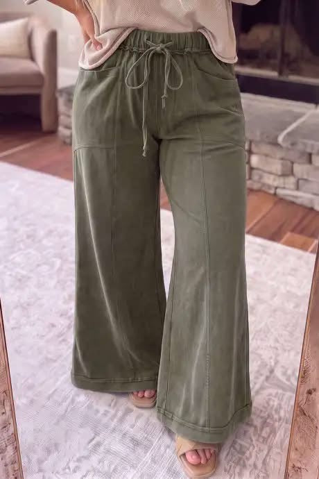 (Multi colors ) washed flare leg bottoms