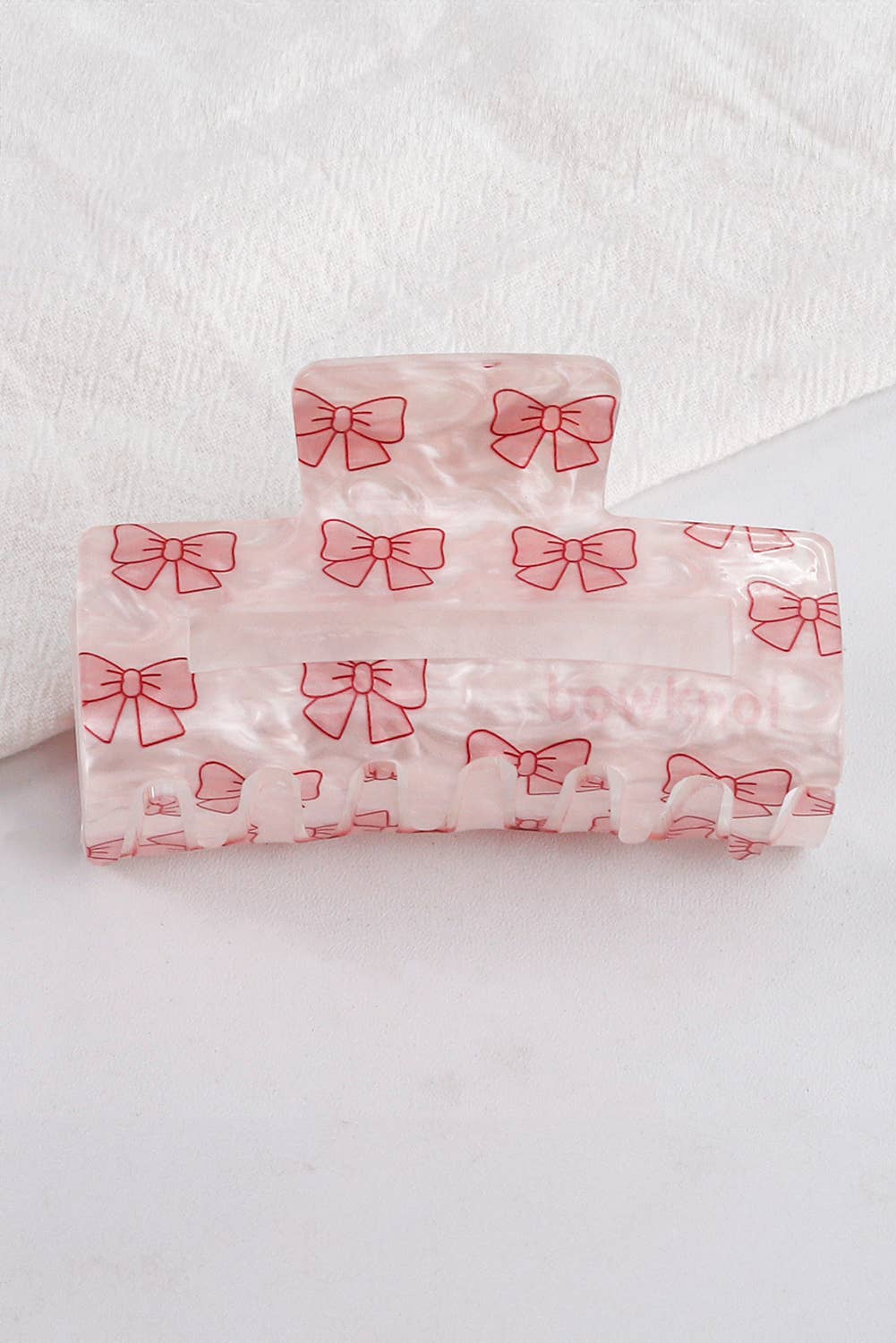 Valentine's Day Gifts Bow Knot Print Square Hair Claw
