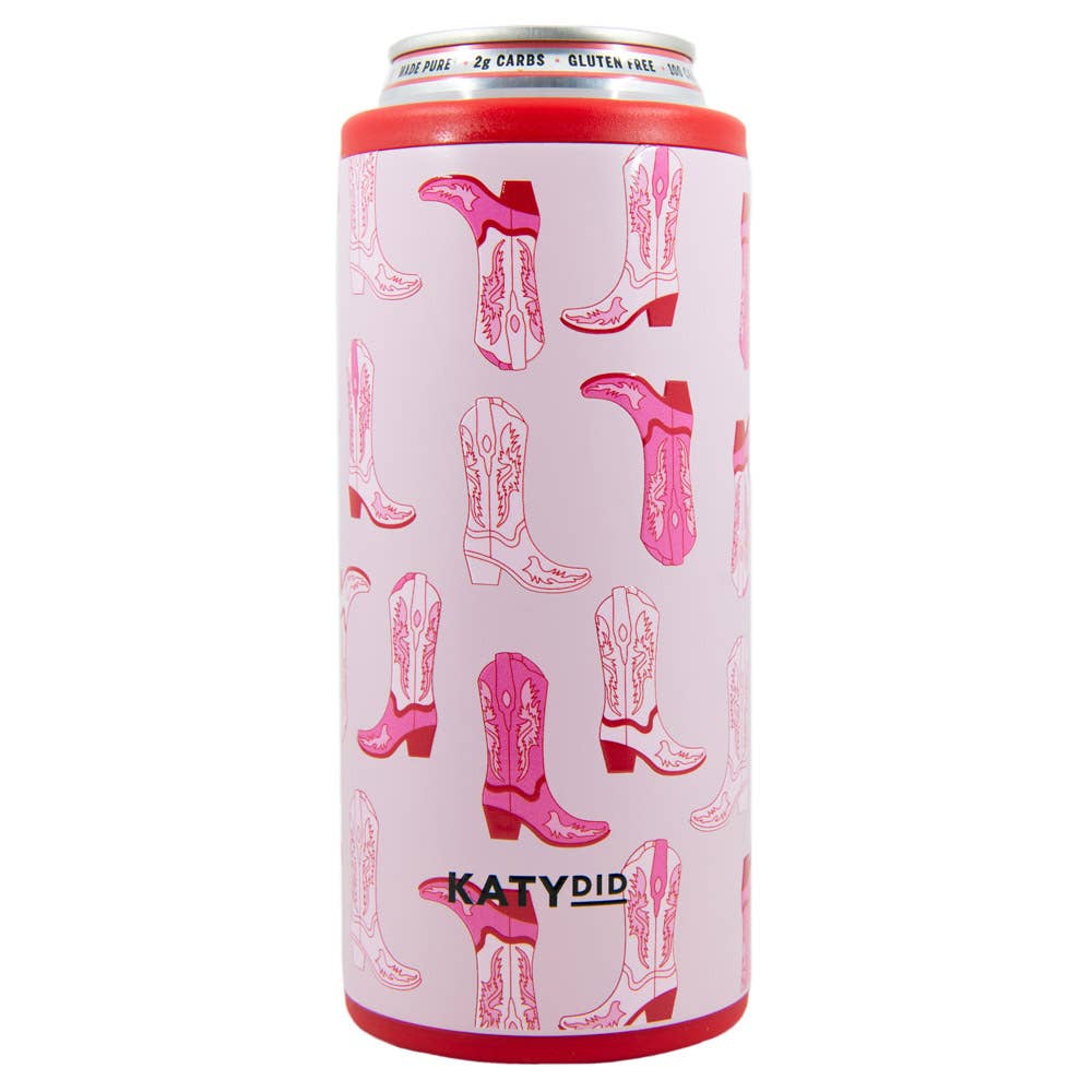 Light Pink Western Boots Can Cooler Insulator