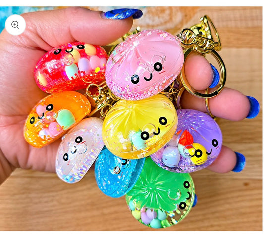 Acrylic dumpling keychains