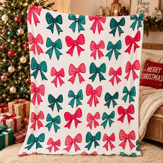 50x60 fleece bow blanket