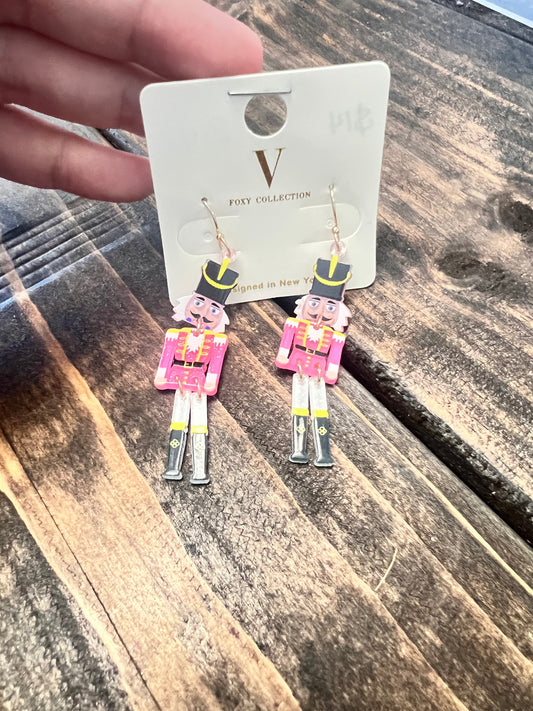 Dancing Pink Nutcracker earrings