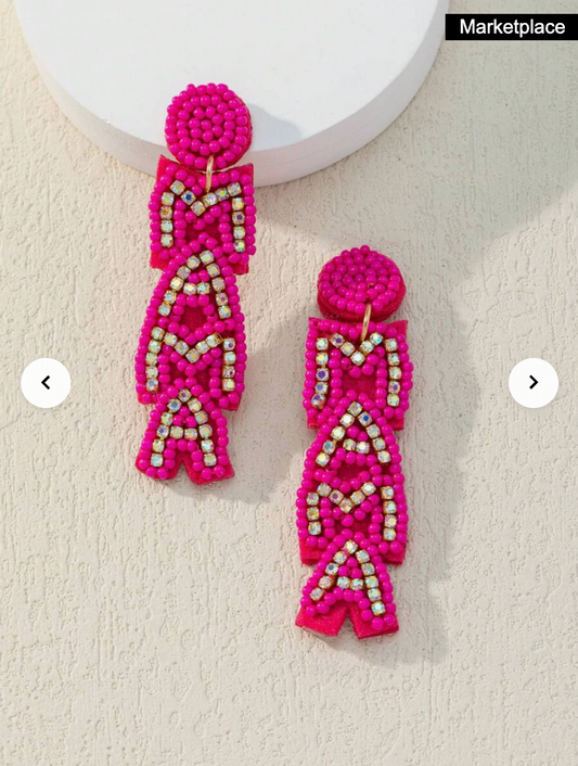 Mama Beaded Earrings