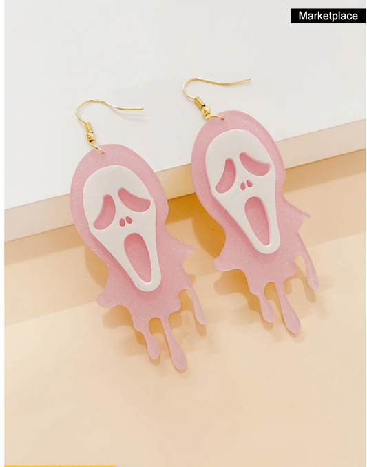 Ghost Skull Earrings