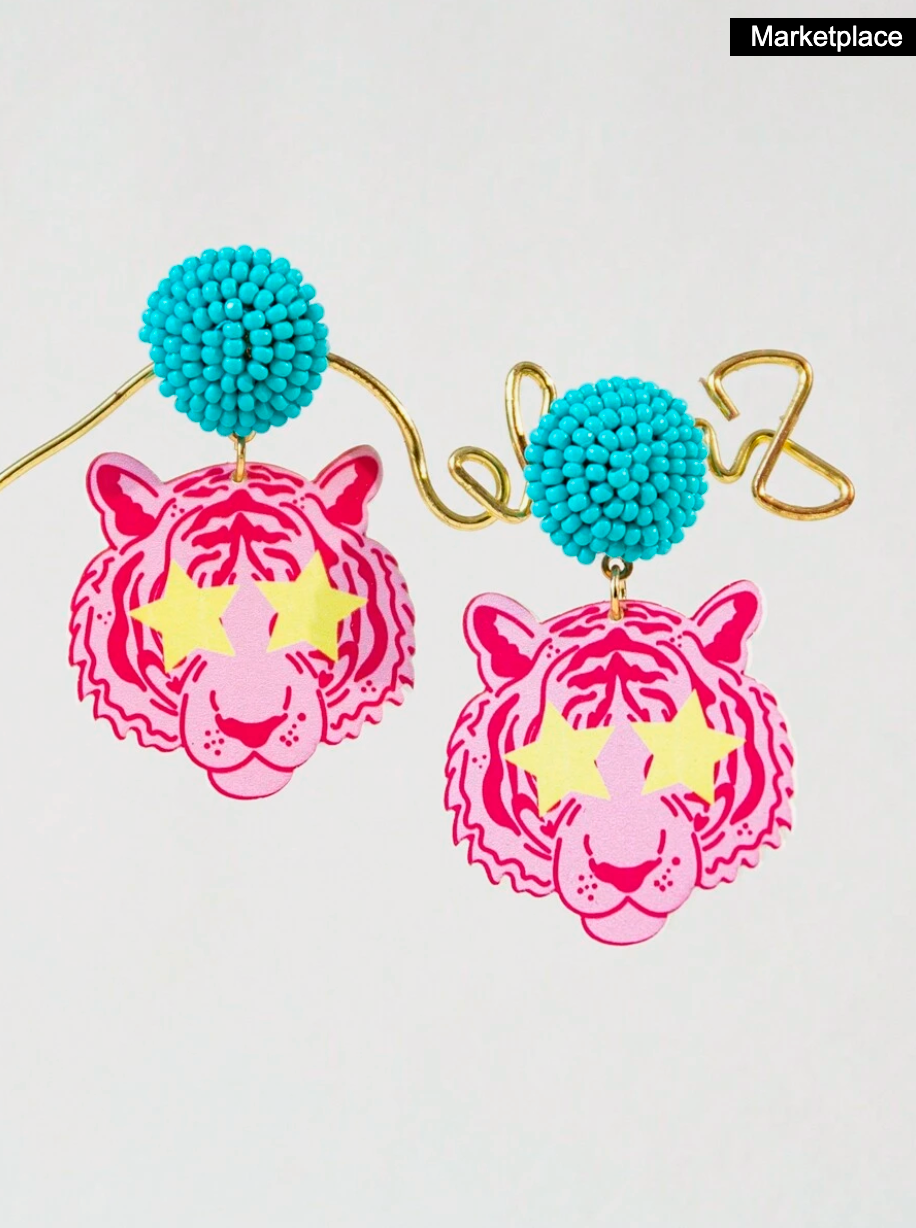 Leopard Star Earrings