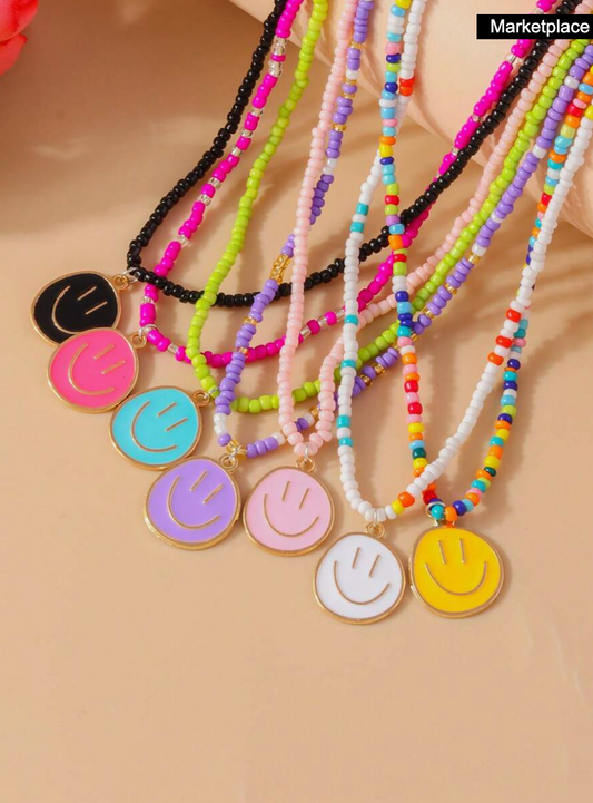 Smile Beaded Necklace