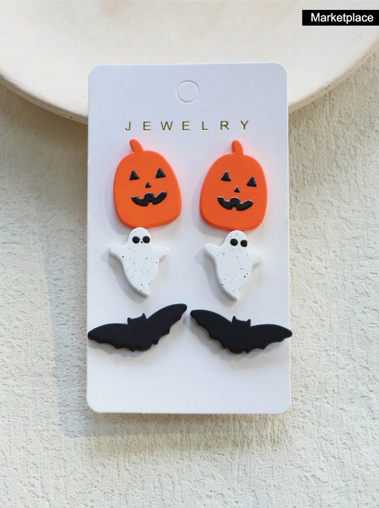 3 Set Halloween Stud Earring