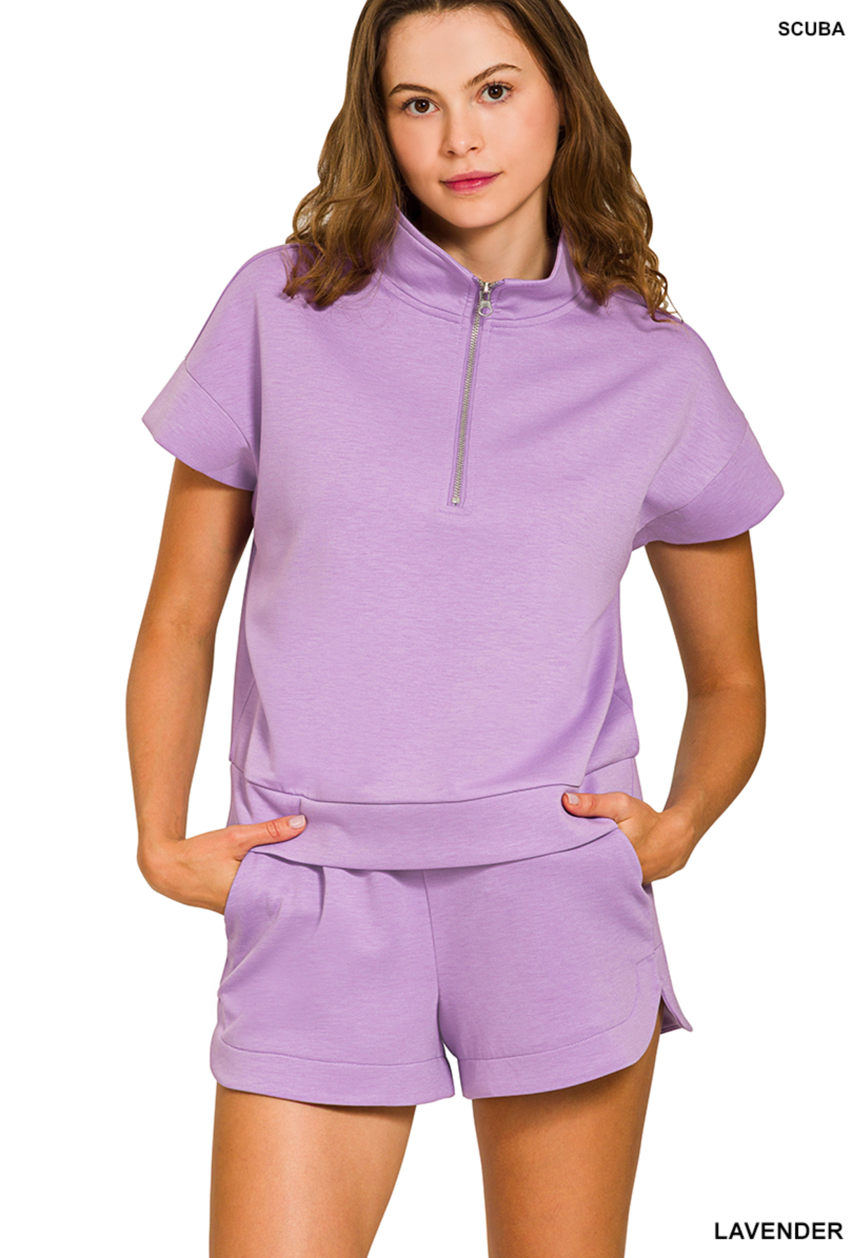 Zip Top Shorts Set