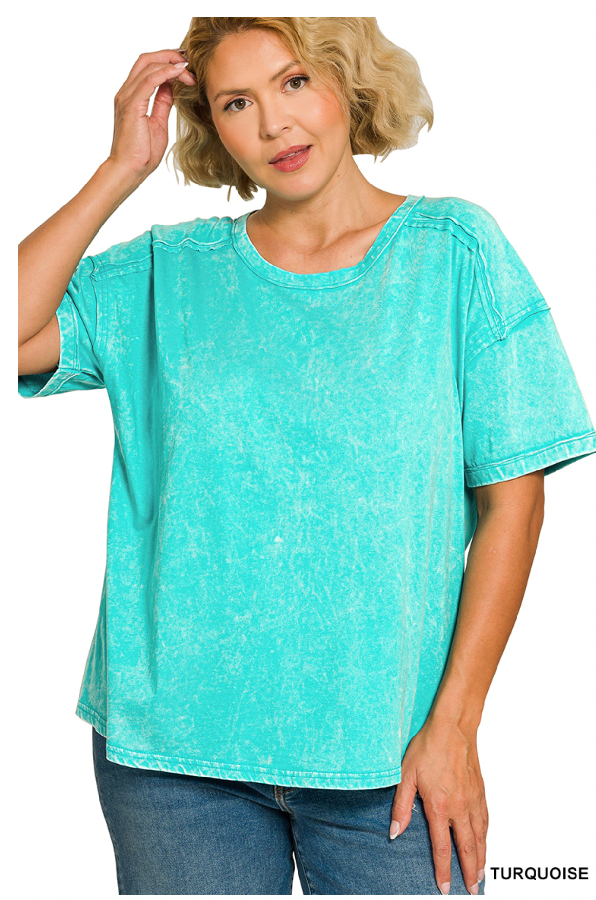 Plus Size Washed Tee