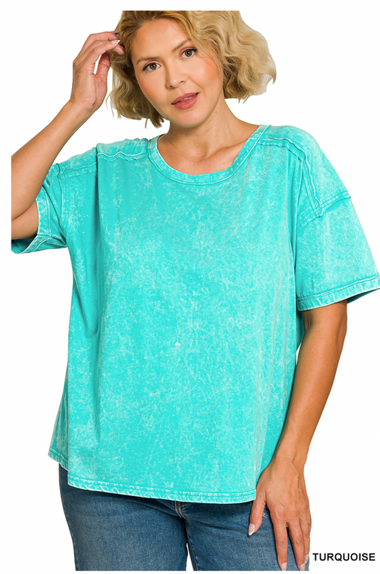 Plus Size Washed Tee