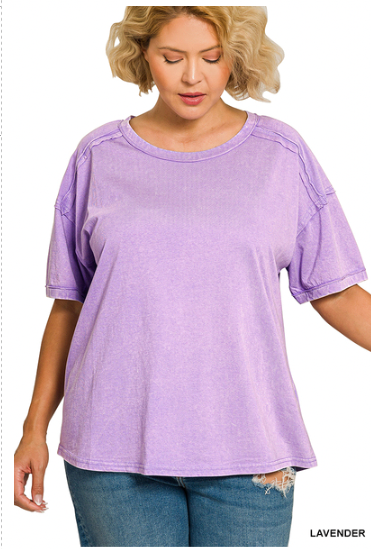 Plus Size Washed Tee