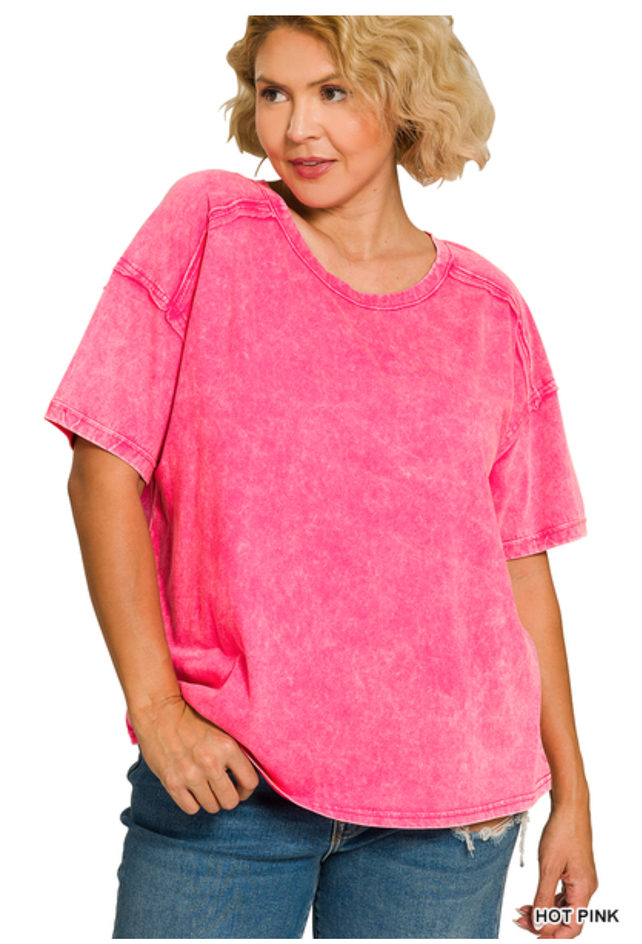 Plus Size Washed Tee