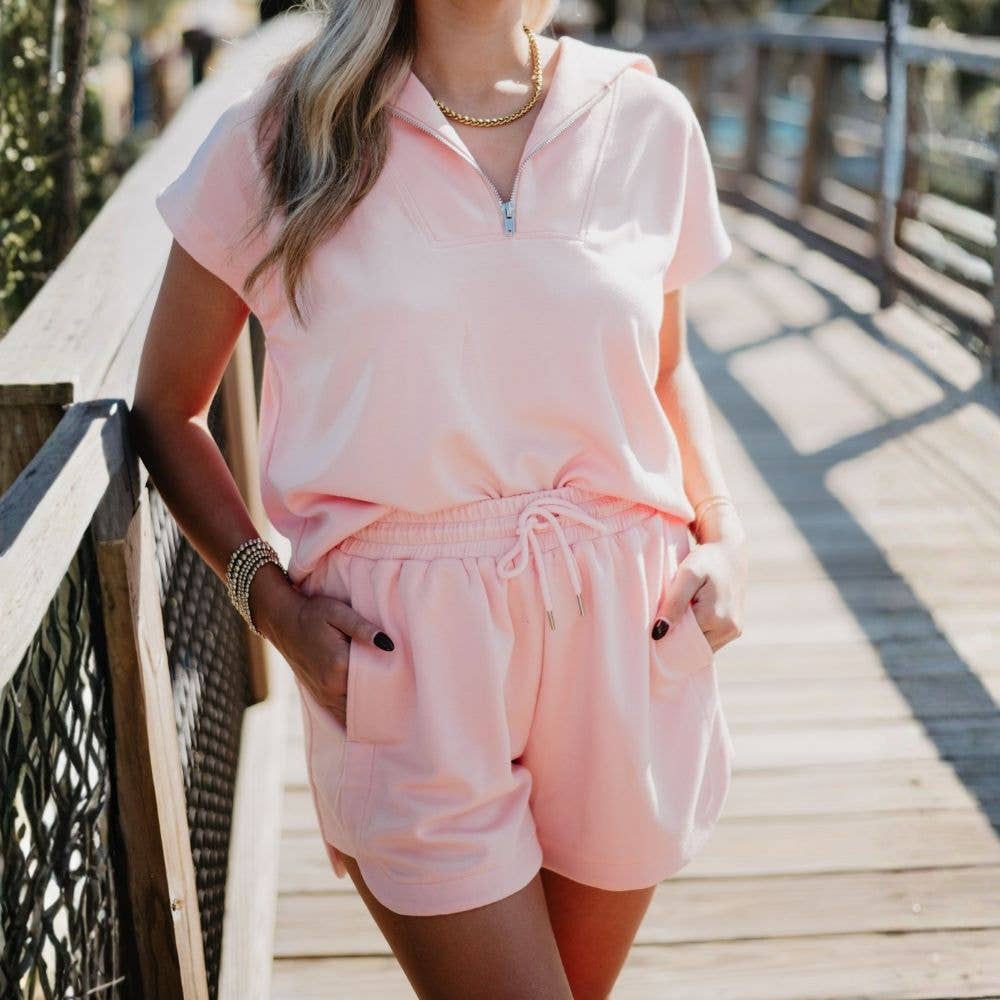 Preorder-Peach Wholesale Scuba Zip Set