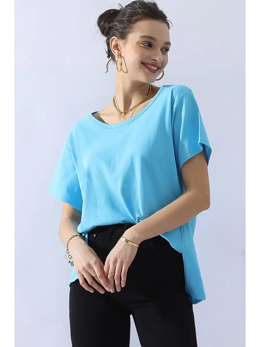 Round Neck Sort Sleeve Tee  top