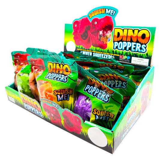 So Much Fun! Squishy Fidget Dino Poppers - 12/Display