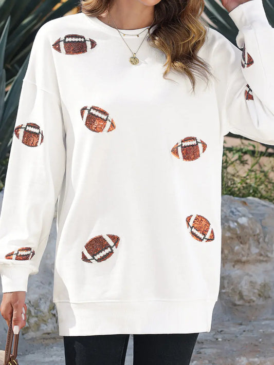 Sequins Football Pullover