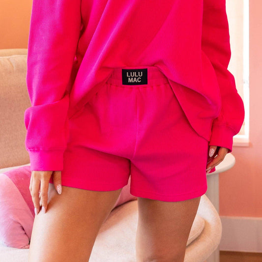 LM-WAFFLE SHORT-HOT PINK